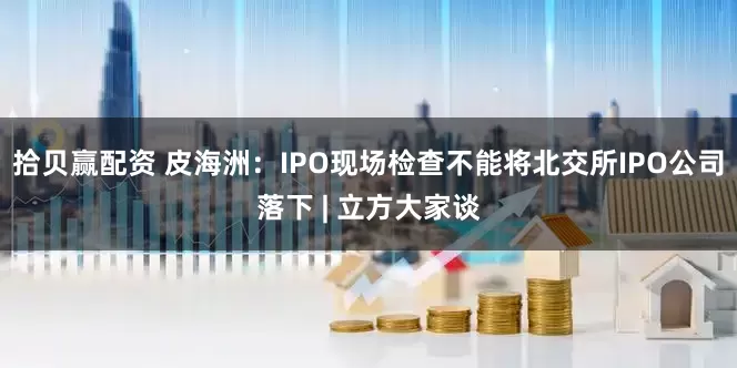 拾贝赢配资 皮海洲：IPO现场检查不能将北交所IPO公司落下 | 立方大家谈