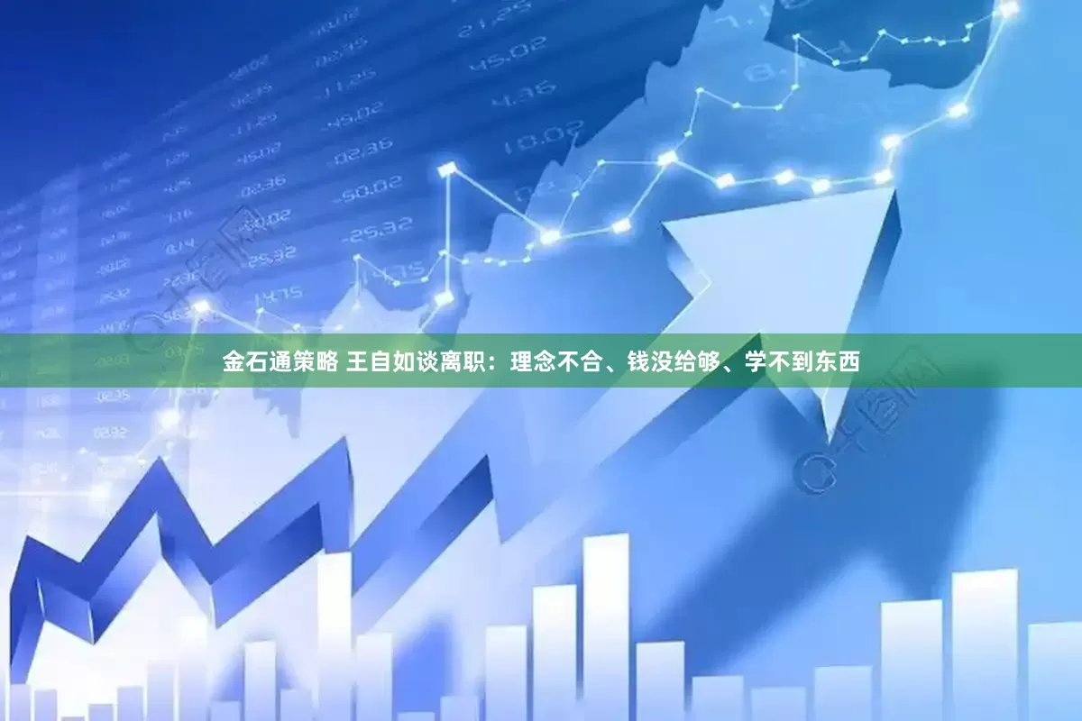 金石通策略 王自如谈离职：理念不合、钱没给够、学不到东西