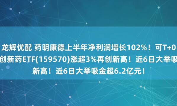 龙辉优配 药明康德上半年净利润增长102%！可T+0交易的港股通创新药ETF(159570)涨超3%再创新高！近6日大举吸金超6.2亿元！